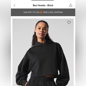 Alo black Bae Hoodie